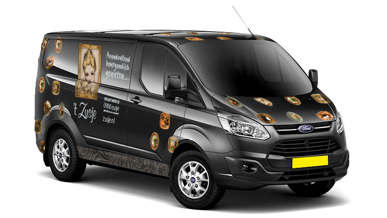 Zusje Ford Transit Belettering